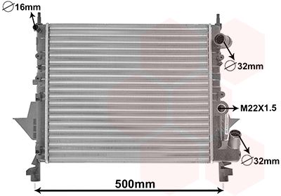 VAN WEZEL radiatorius, variklio aušinimas 43002158